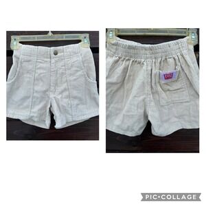Vtg Fifty 7 by Jacks Surfboards‎ Beige  High Waist Corduroy Beach Shorts Size XS
